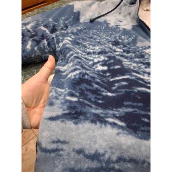 Moose Jacket Blue Sherpa Lined Hooded Womens Sz 2x Warm Cabincore Cozy Coat Warm - Picture 12 of 14